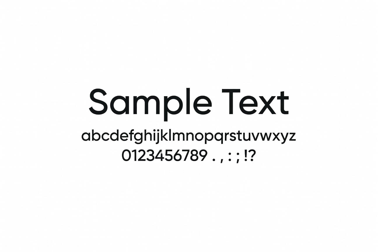 Clean typography on canvas