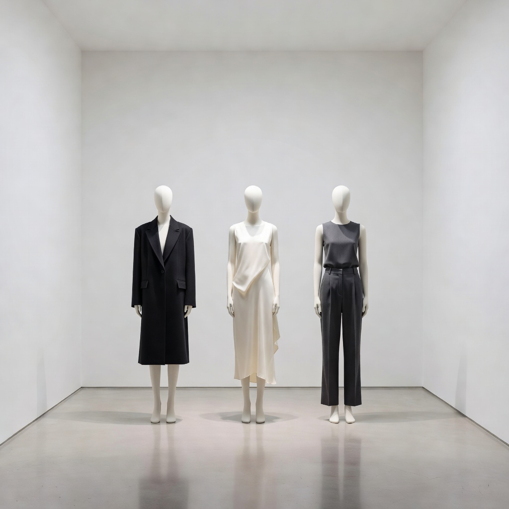 Minimalist fashion store display