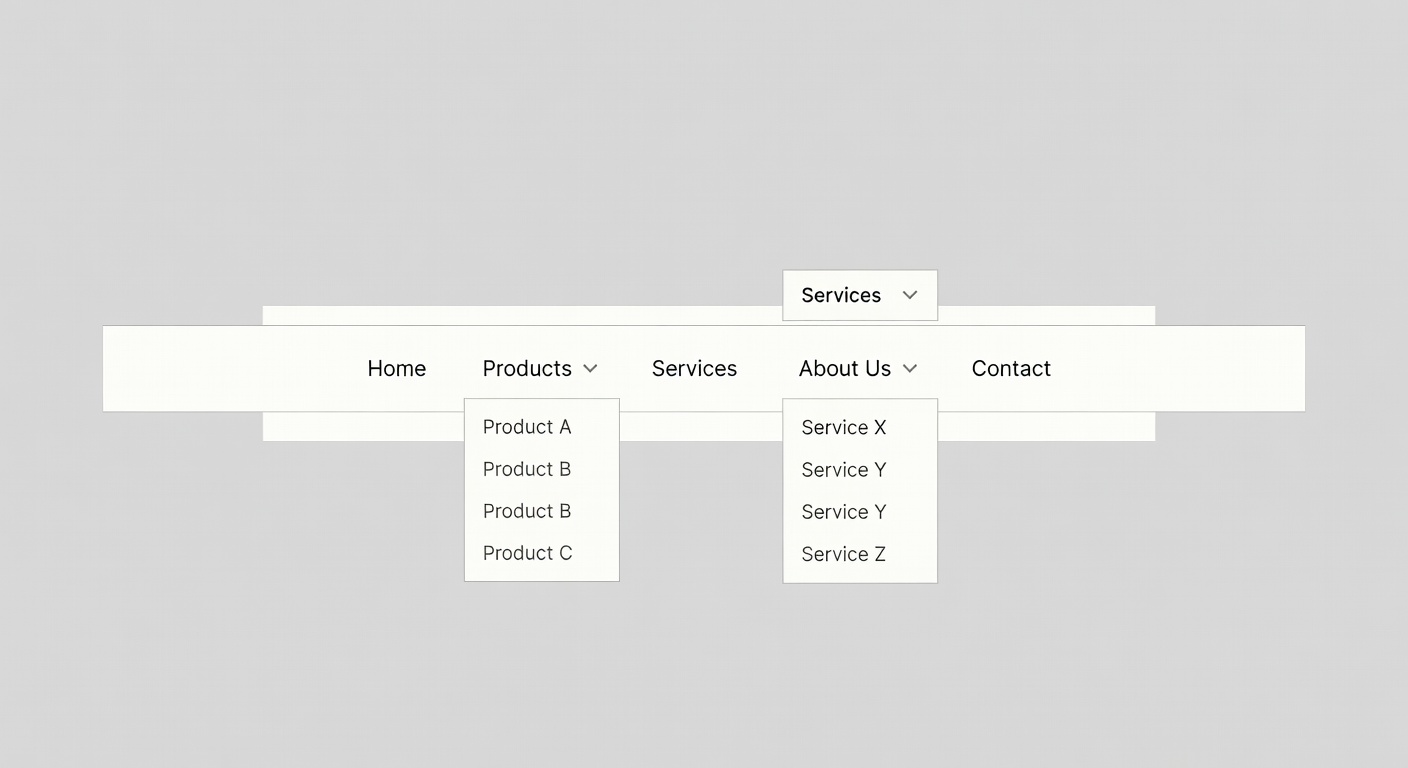 Clean navigation design